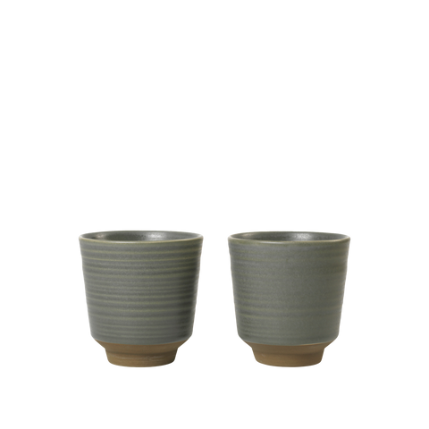 MIKO, set of 2 cups, dark green